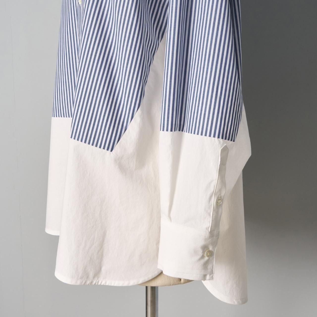 Pale Jute Striped panel shirt - Pale Jute