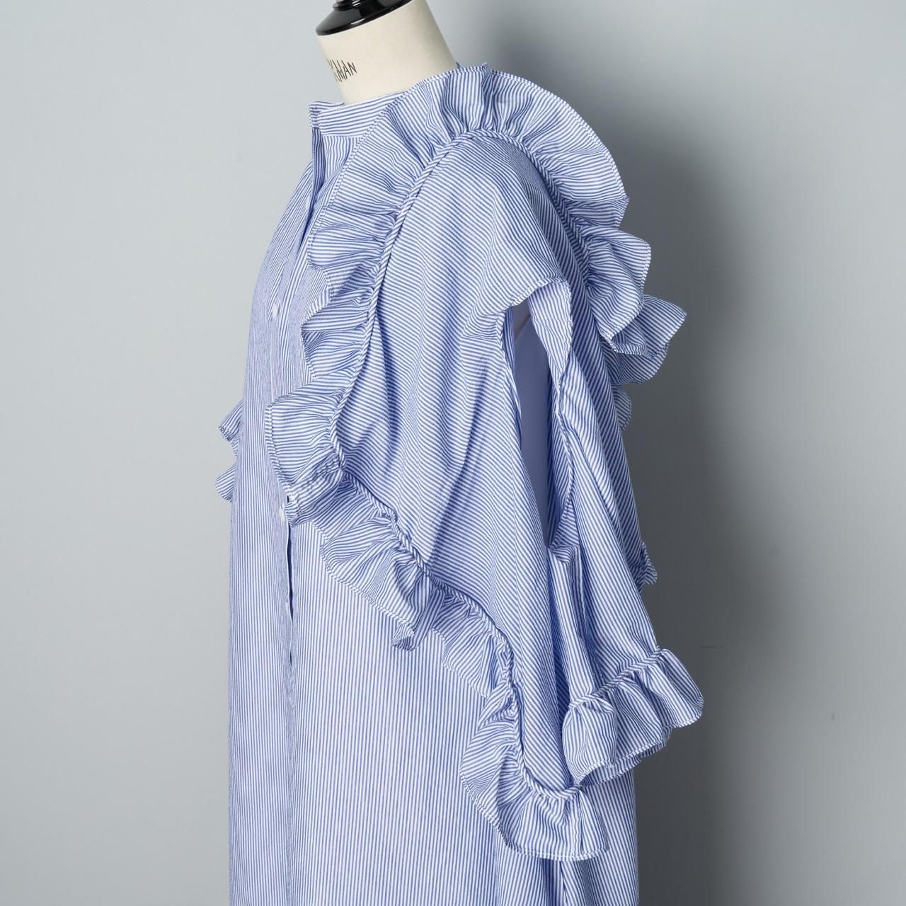 Pale Jute Petal frill one-piecesax stripe - Pale Jute Pale Jute Petal frill one-piecesax stripe - Pale Jute