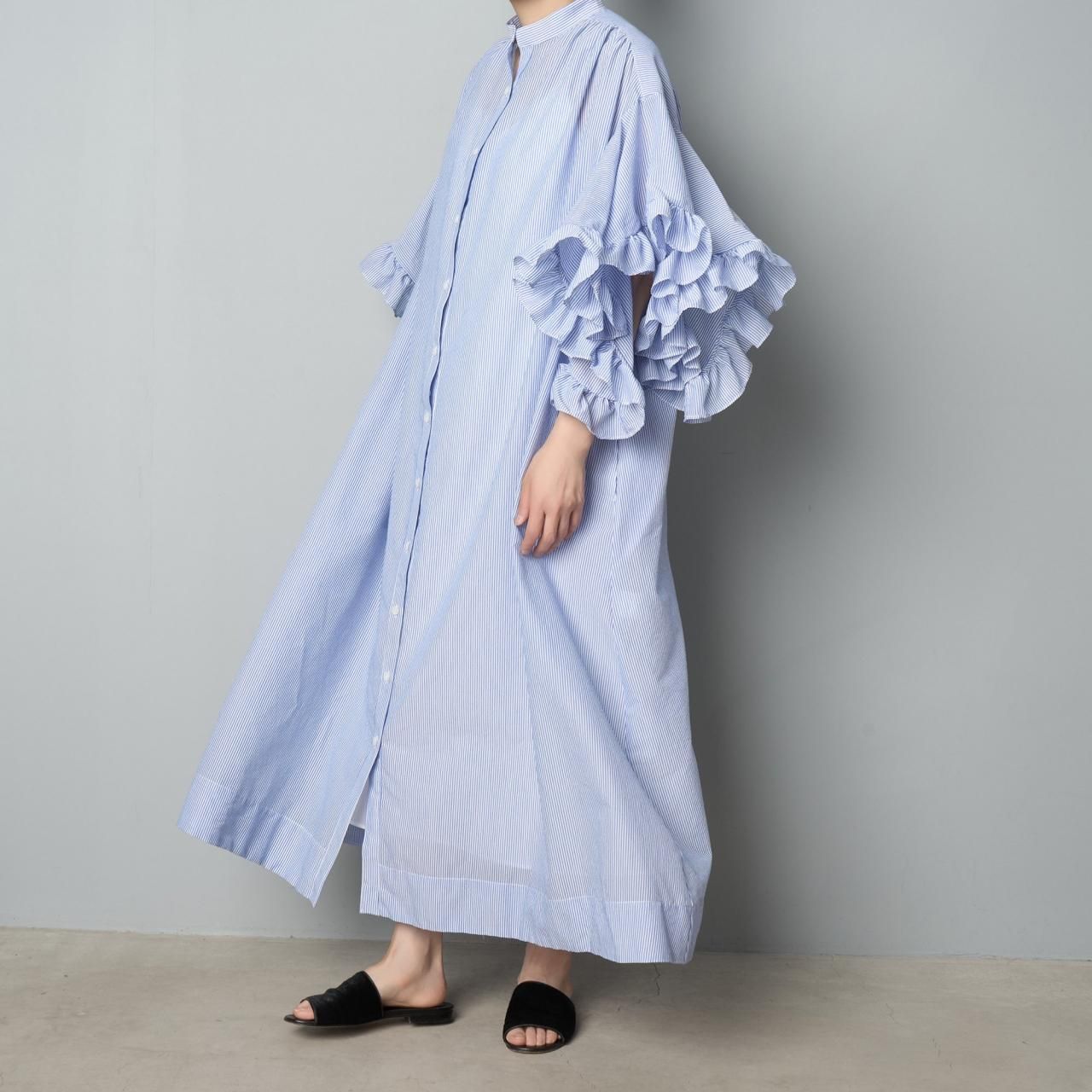 Pale Jute Petal frill one-piecesax stripe - Pale Jute Pale Jute Petal frill one-piecesax stripe - Pale Jute