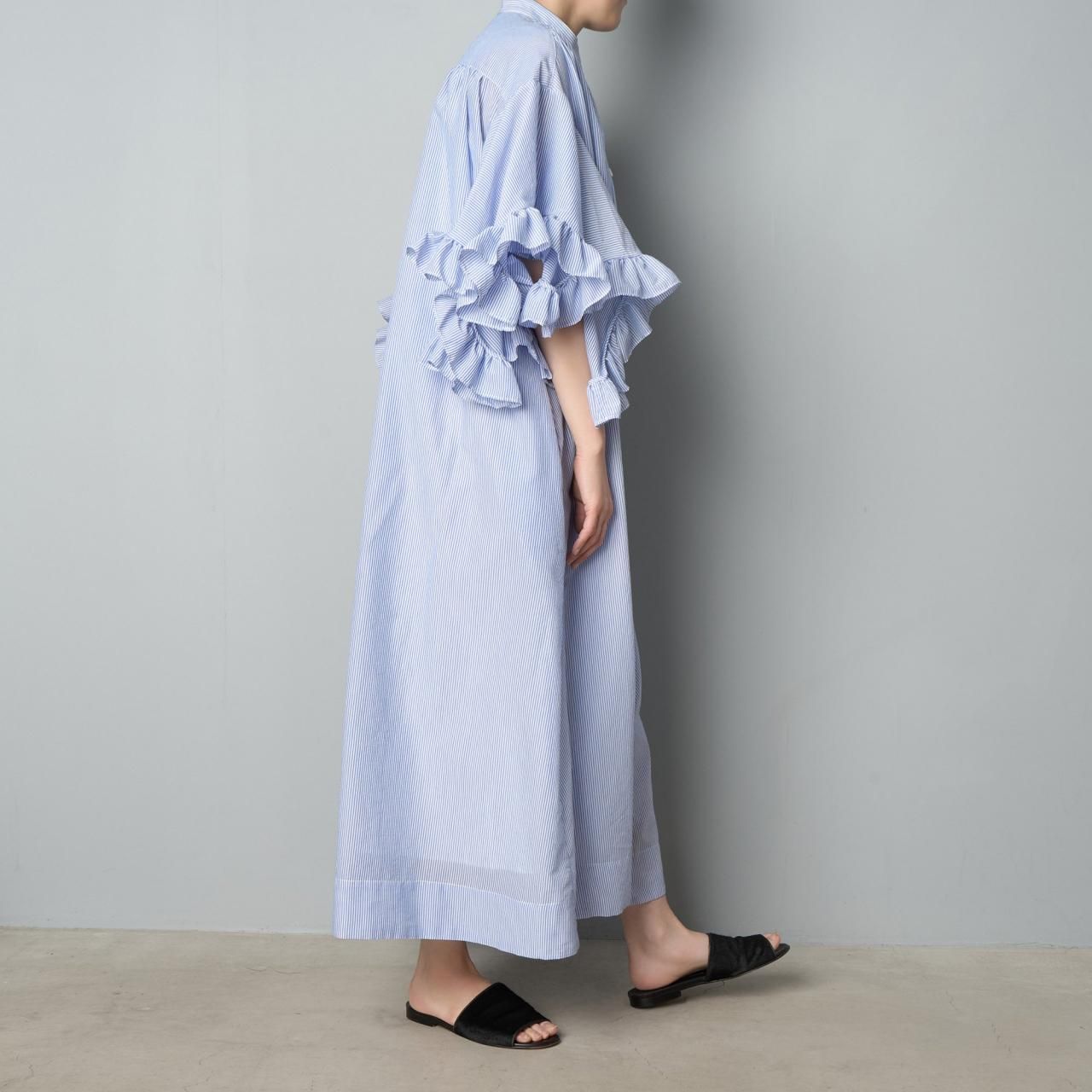 Pale Jute Petal frill one-piecesax stripe - Pale Jute Pale Jute Petal frill one-piecesax stripe - Pale Jute