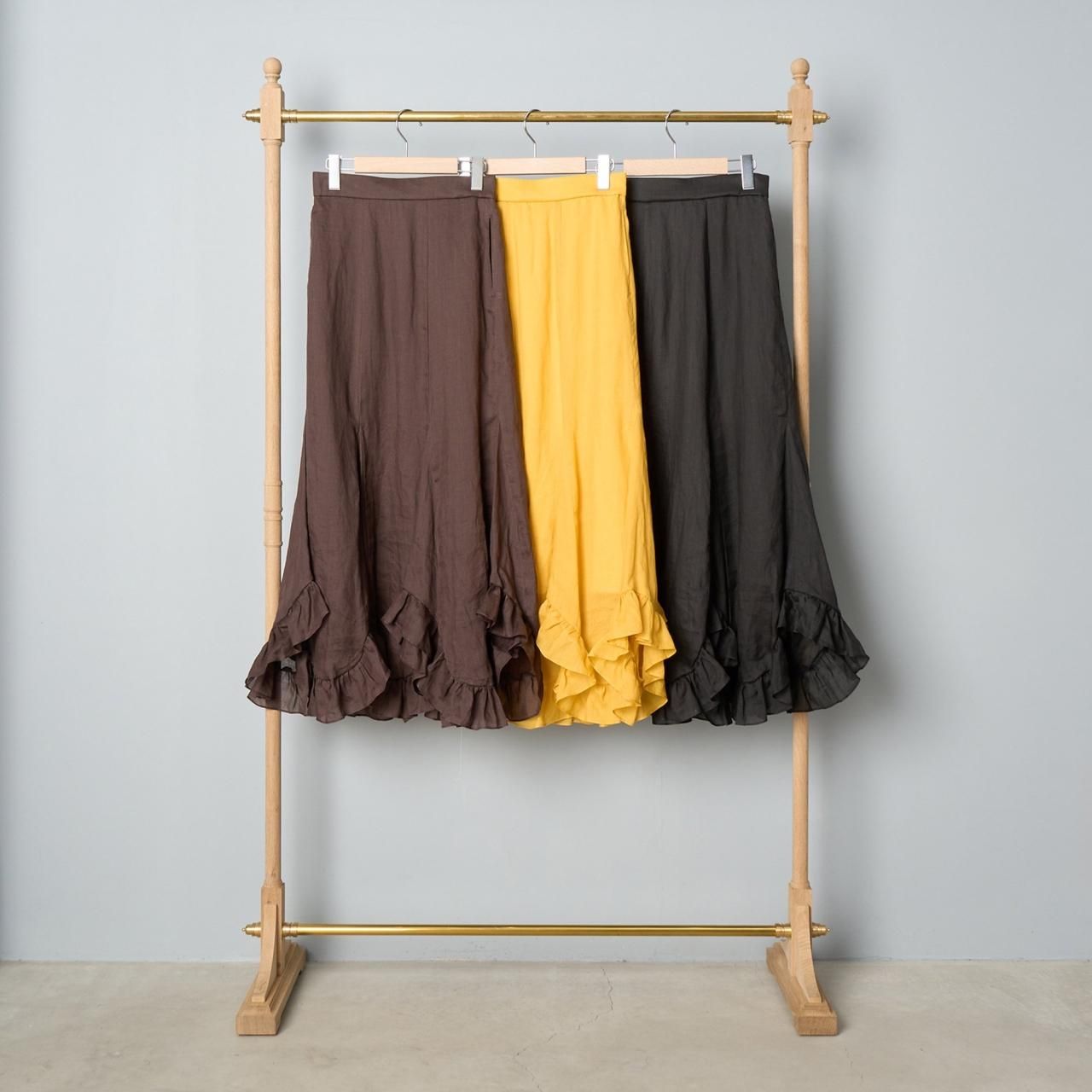 Pale Jute <BR>Petal frill skirt<BR>