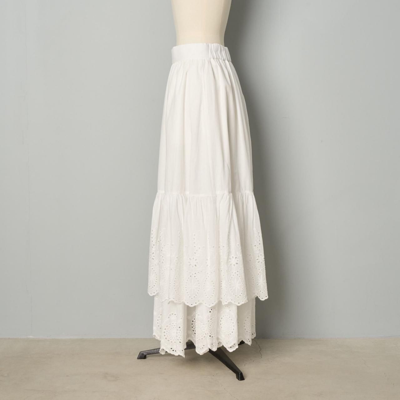 SINMEコットンレーススカート - Pale Jute