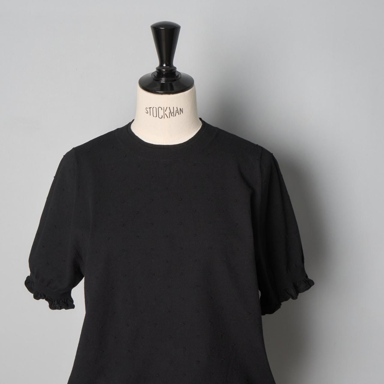 Pale Jute dots knit half sleeve PO - Pale Jute