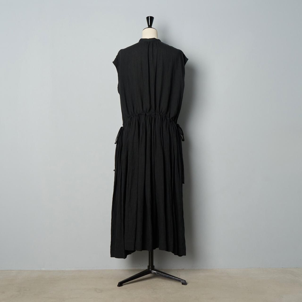 suzuki takayukifrench-sleeve dress - Pale Jute