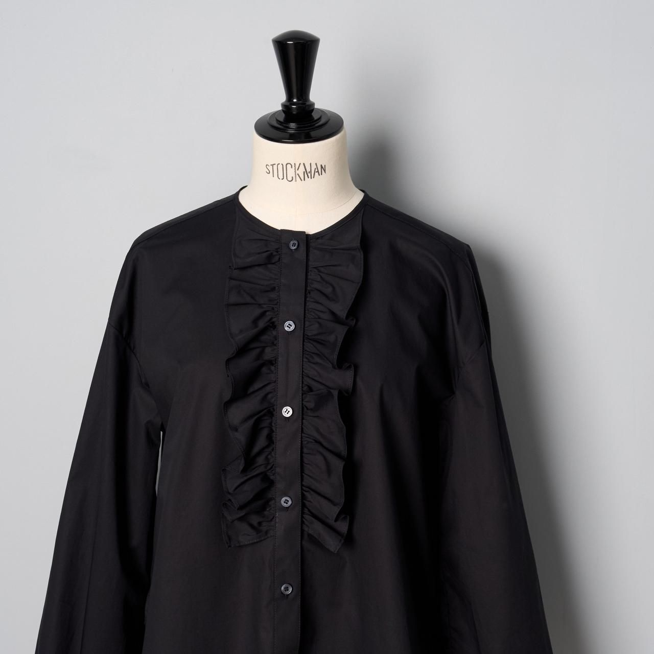 Pale Jute Front frill shirt - Pale Jute