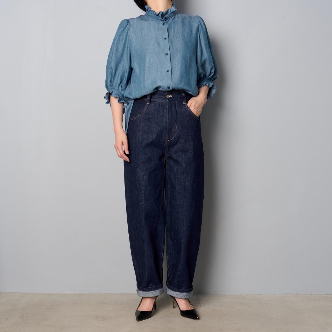 Pale Jute Classic frill shirtdenim blue - Pale Jute Pale Jute Classic frill shirtdenim blue - Pale Jute