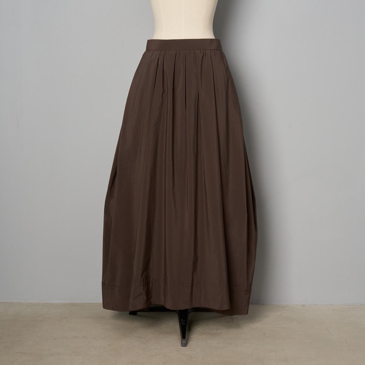 Pale Jute <BR>maxi skirt<BR>brown