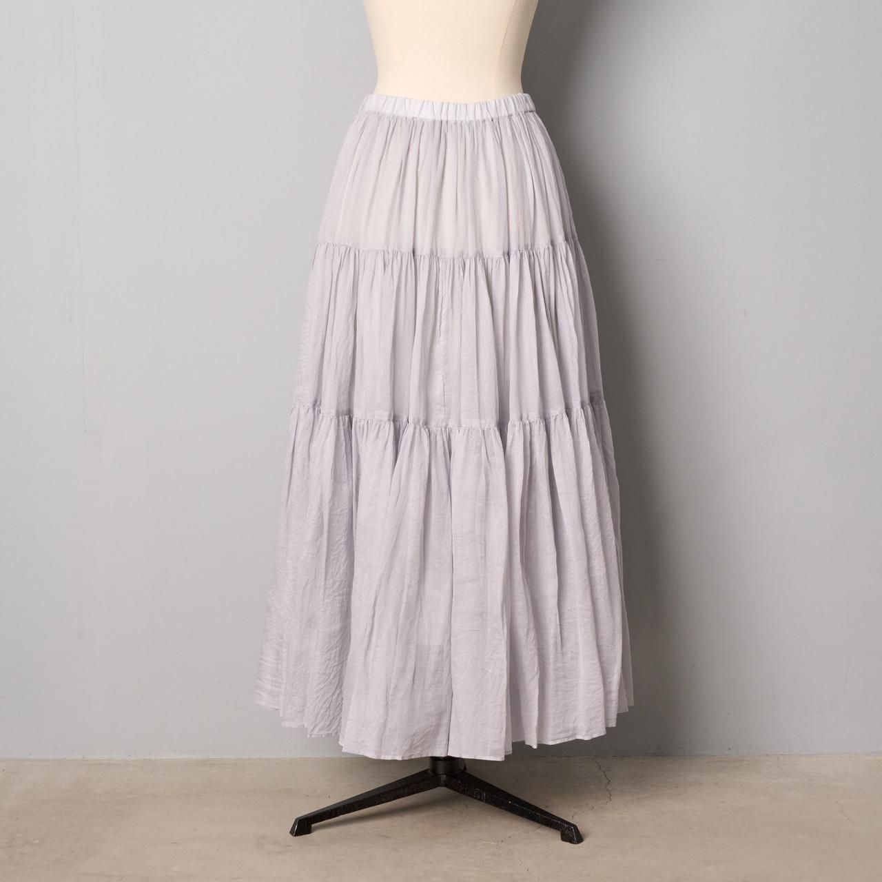 suzuki takayuki tiered skirt - Pale Jute suzuki takayuki tiered skirt - Pale Jute