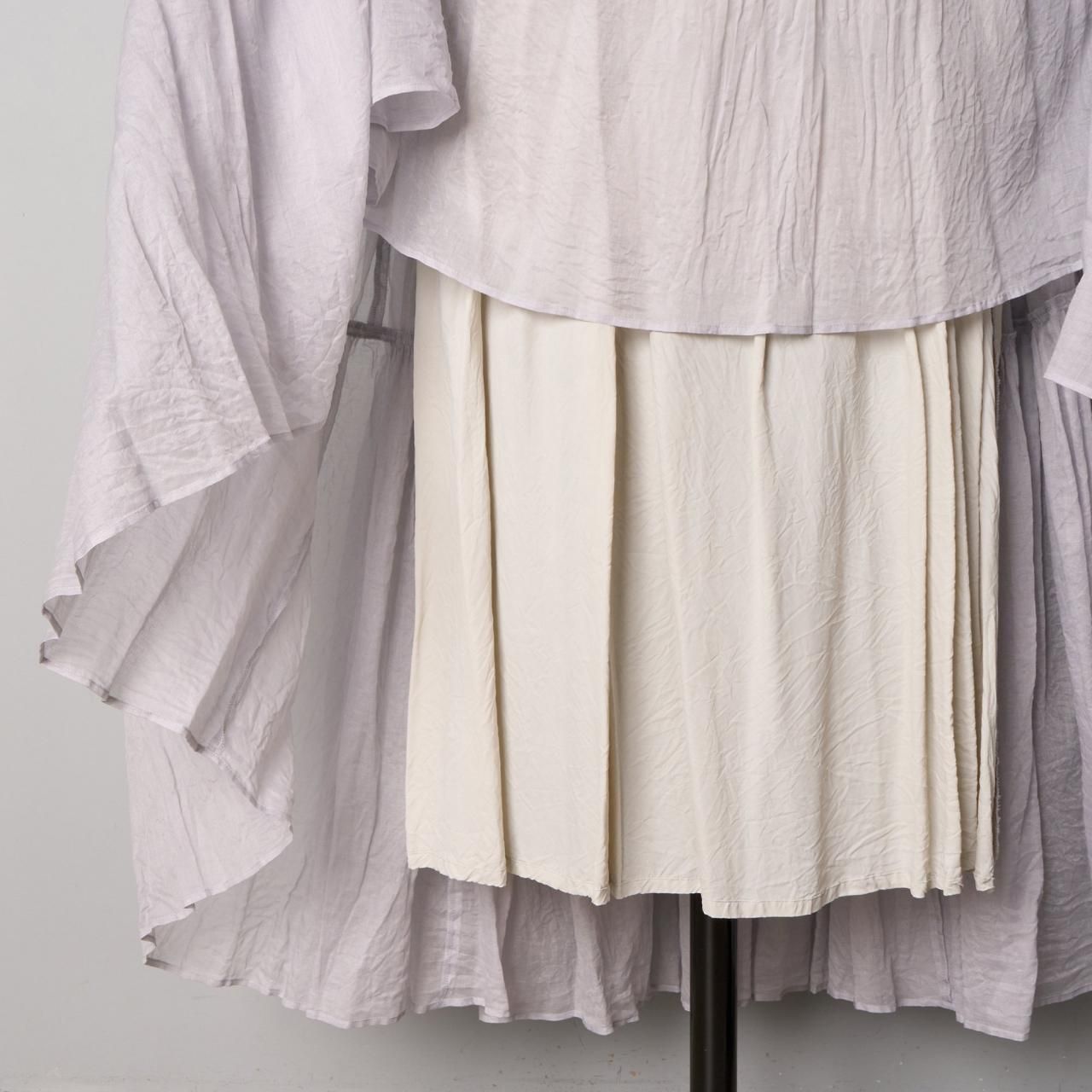 suzuki takayuki tiered skirt - Pale Jute suzuki takayuki tiered skirt - Pale Jute