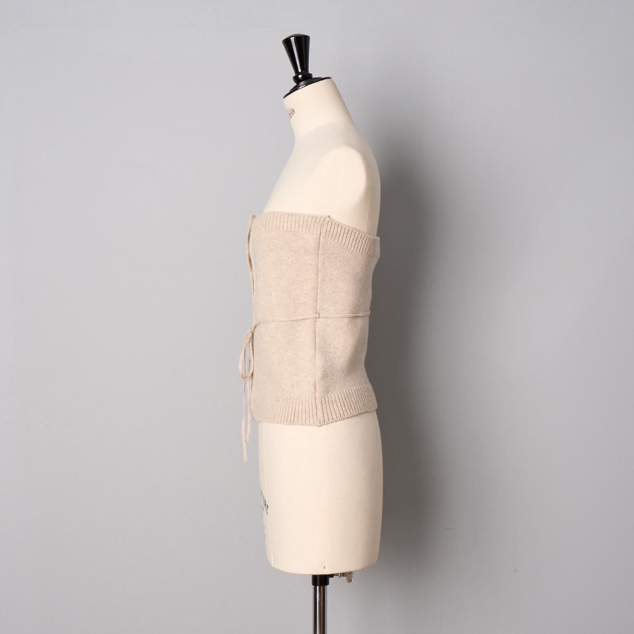 【メール便無料】 pelleqcorset vest - Pale Jute トップス