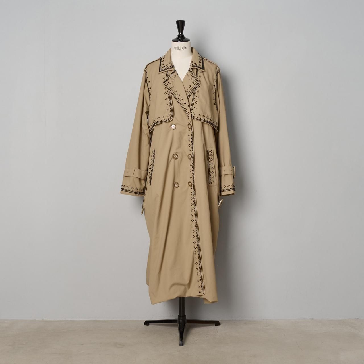 Sea New York<BR><BR>MILLE EMBROIDERY L/SLV TRENCH COAT
<BR>Khaki