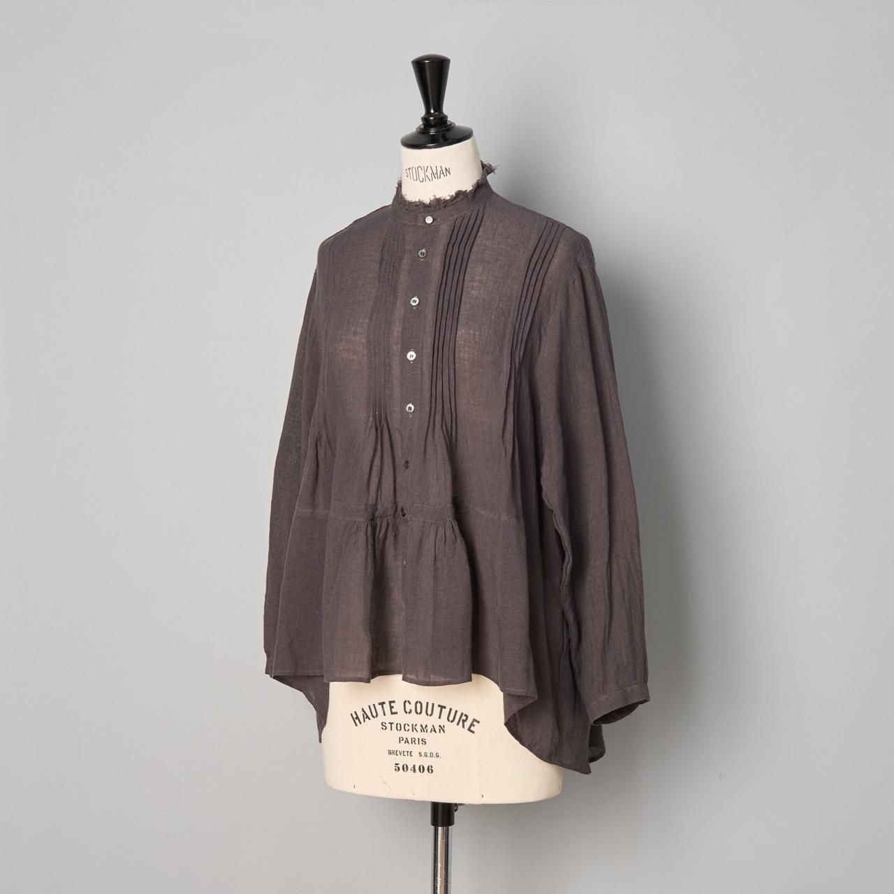 suzuki takayuki pin-tuck blouse - Pale Jute