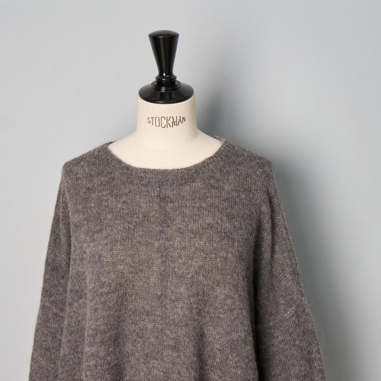 トップス suzuki takayuki brushed knitting cape suzuki takayukialpaca knitted cape - Pale Jute
