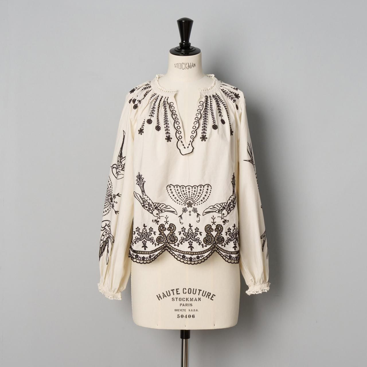 Sea New York<BR>KINGSLEY EMBROIDERY L/SLV BLOUSE<BR>CREAM