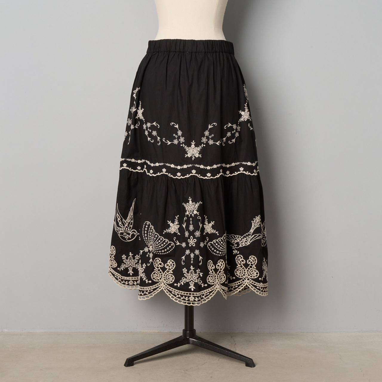 Sea New York<BR>KINGSLEY EMBROIDERY SKIRT<BR>BLACK