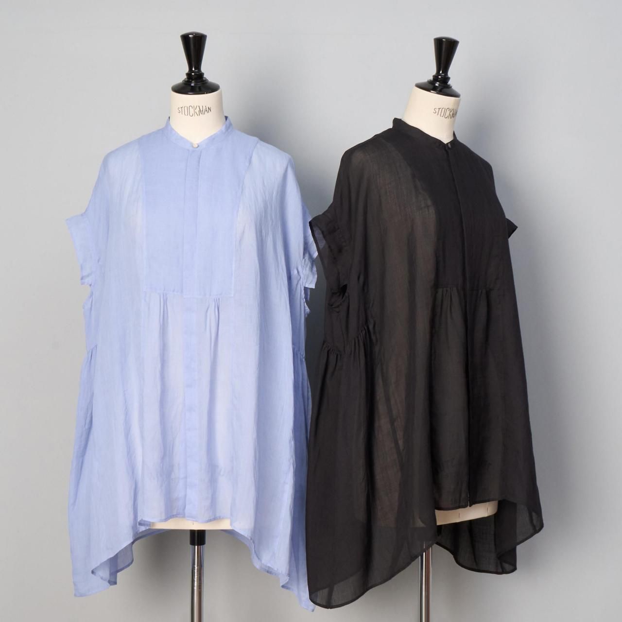 suzuki takayuki<BR>band sleeve tunic<BR>black