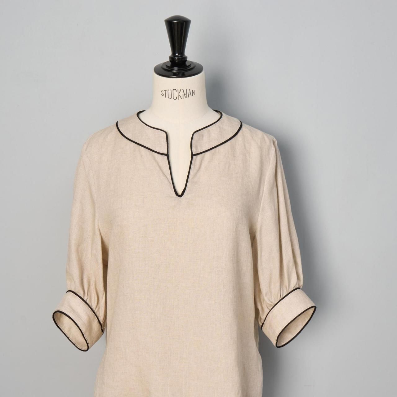 ペールジュートブラウス PaleJutePleated blouse sophievanilla white - Pale Jute