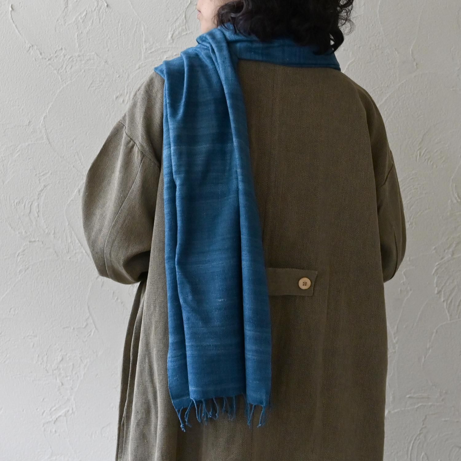 新品*RRL*インディゴ フェアアイルコットンスカーフ*ダブル