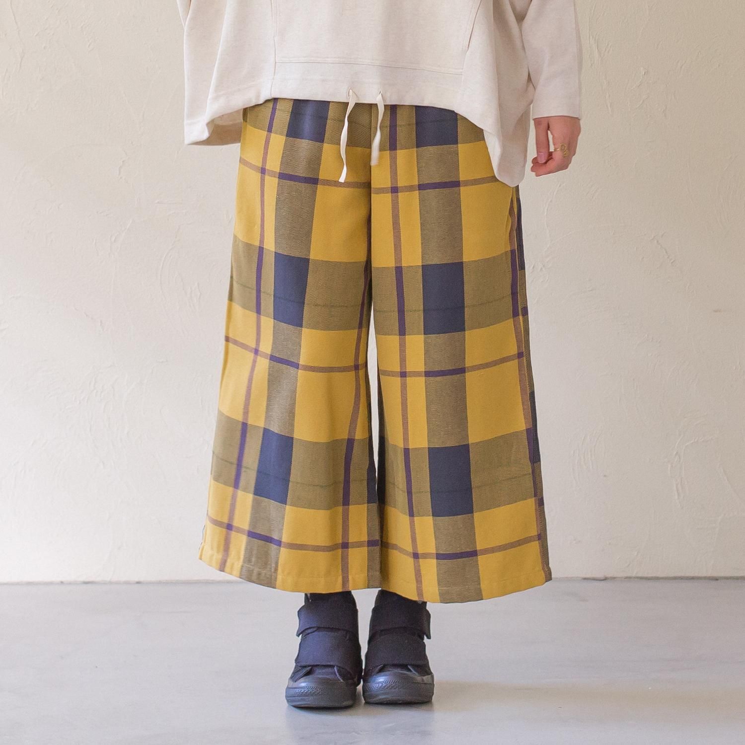 MH チェックシサムノガウチョパンツ - 【シサム工房 公式 MH チェックシサムノガウチョパンツ - 【シサム工房 公式
