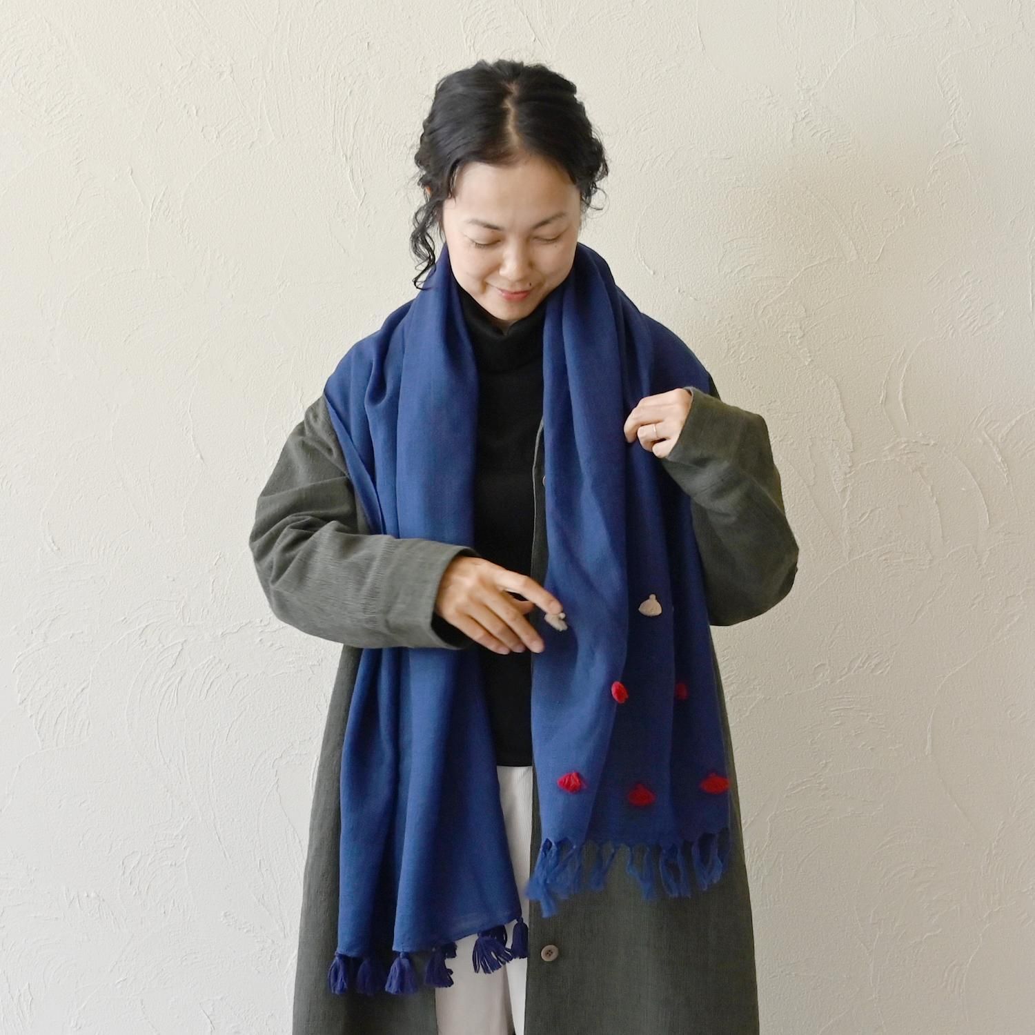 SSH 手織ウールボンボンストール - 【シサム工房 公式OnlineStore】FAIR TRADE LIFE STORE by sisam  FAIR TRADE