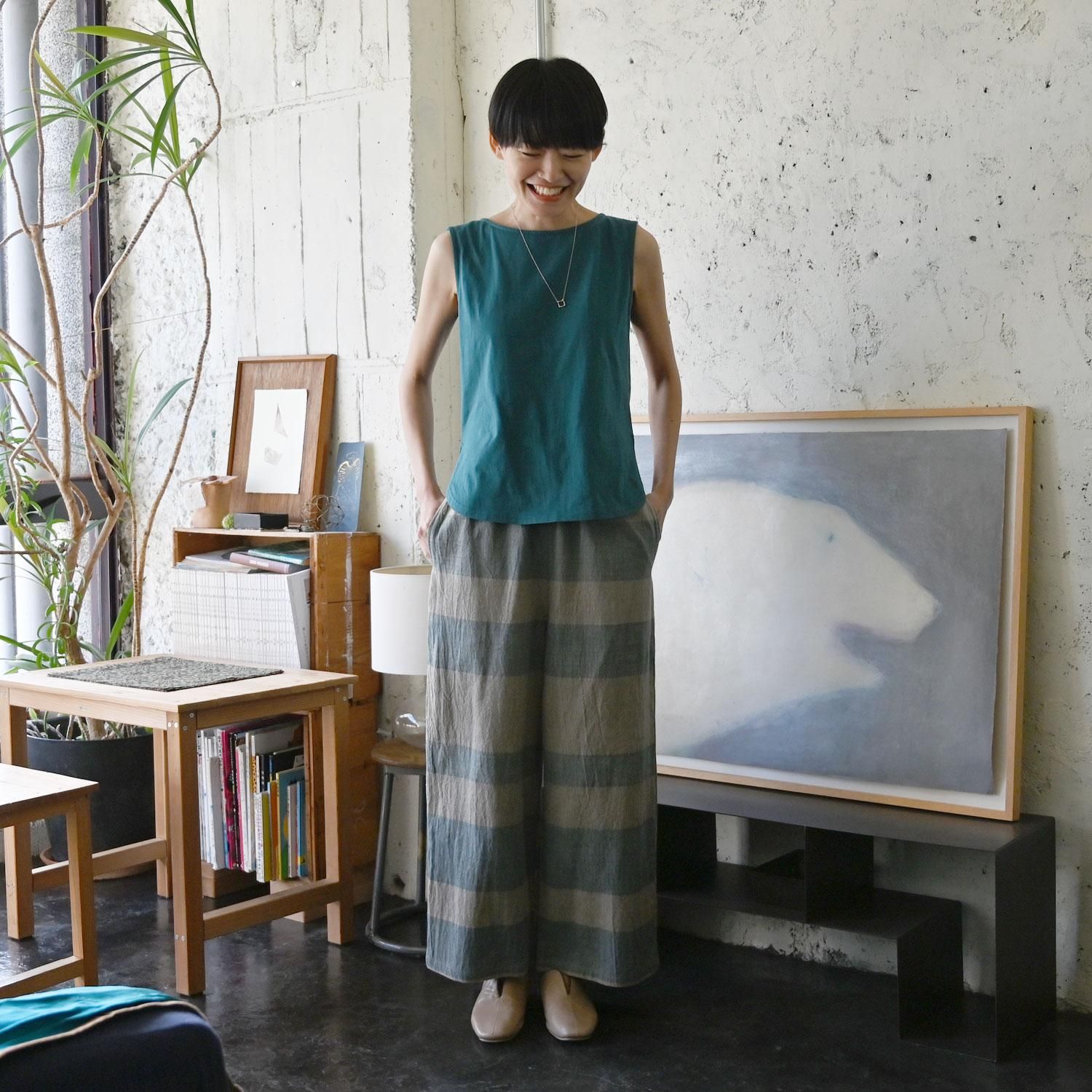 PTM 手織草木染ストレートワイドパンツ - 【シサム工房 公式 PTM 手織草木染ストレートワイドパンツ - 【シサム工房 公式