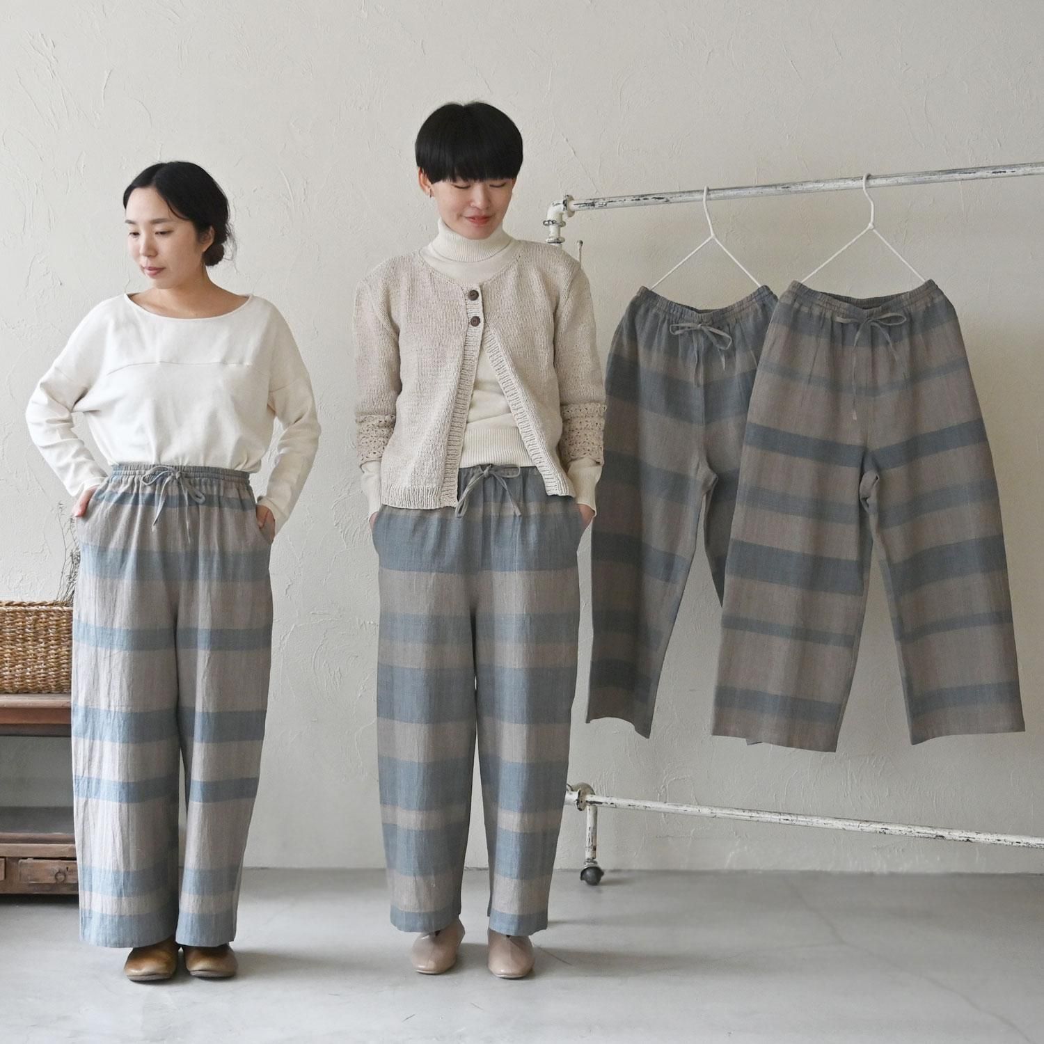PTM 手織草木染ストレートワイドパンツ - 【シサム工房 公式 PTM 手織草木染ストレートワイドパンツ - 【シサム工房 公式