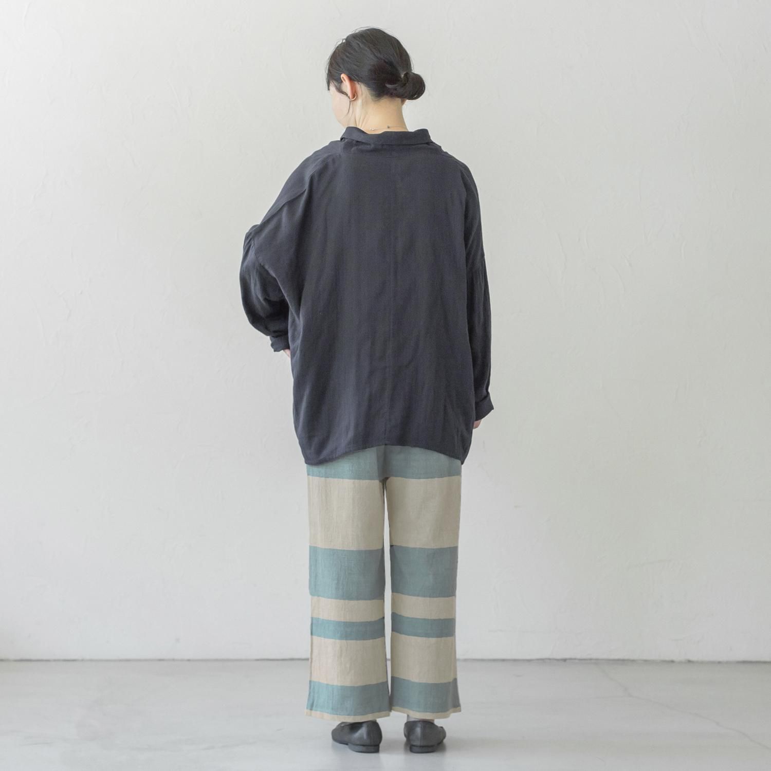 PTM 手織草木染ストレートワイドパンツ - 【シサム工房 公式