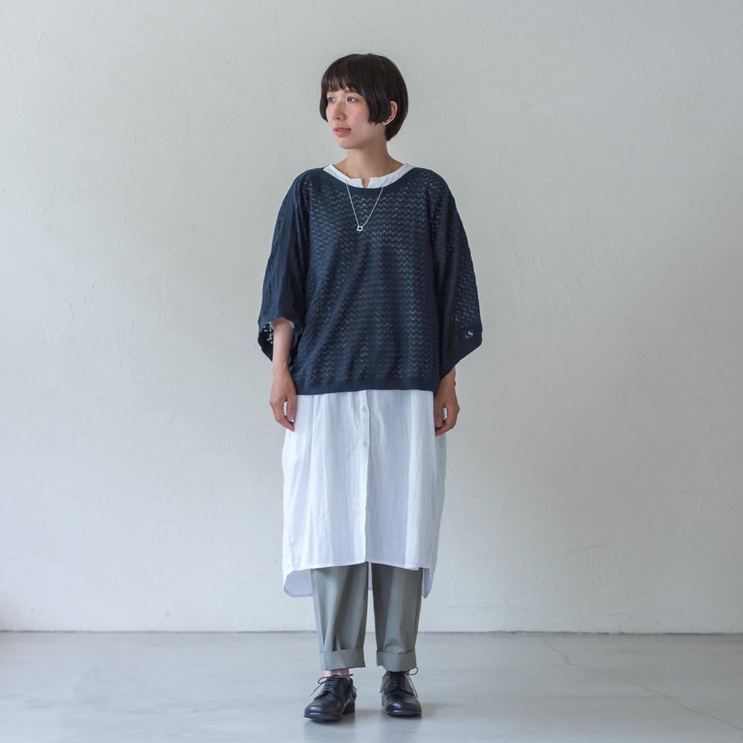 OMMO ONLINE STORE / MIX FABRIC LAYERED SH