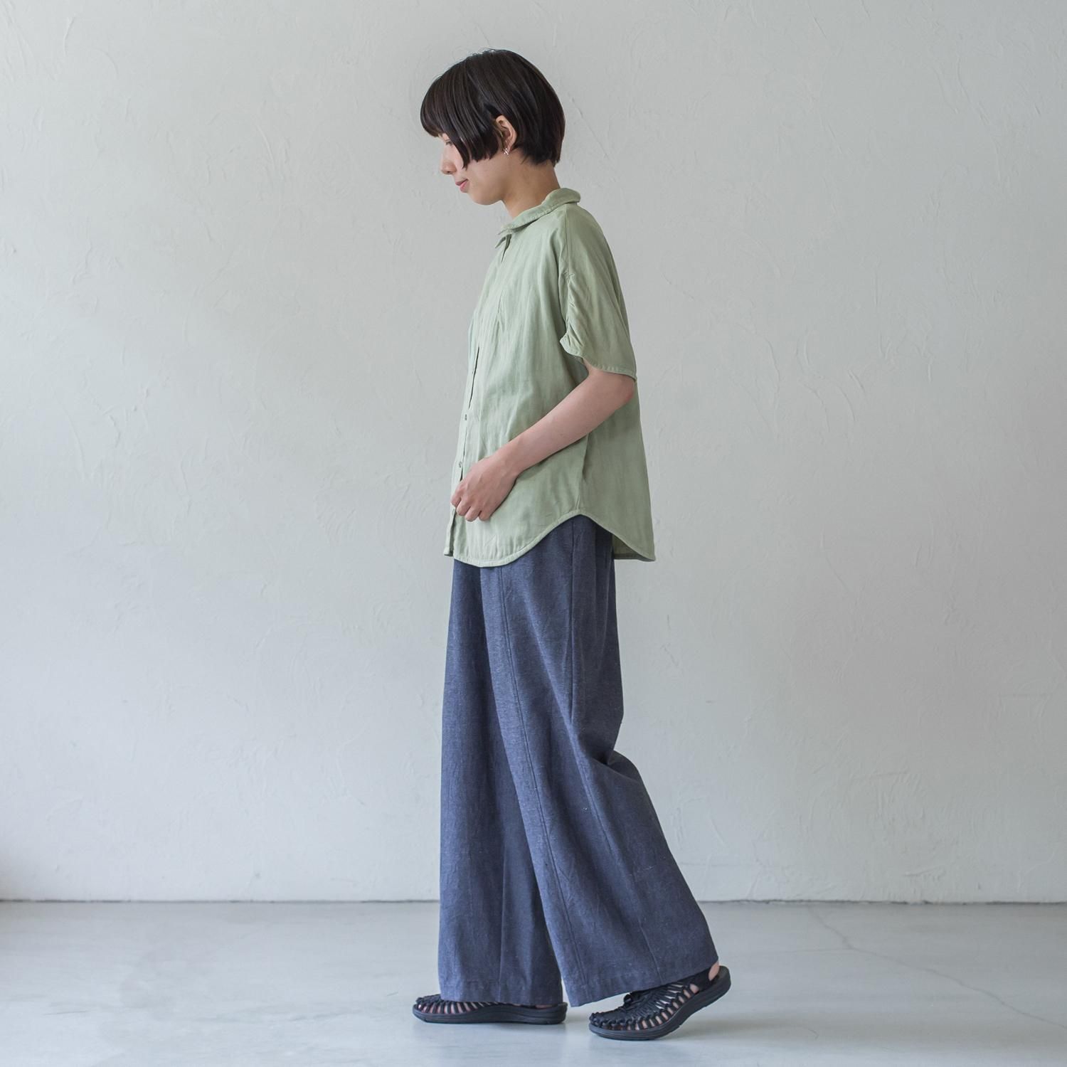 H＞モールスキン ストレート パンツ