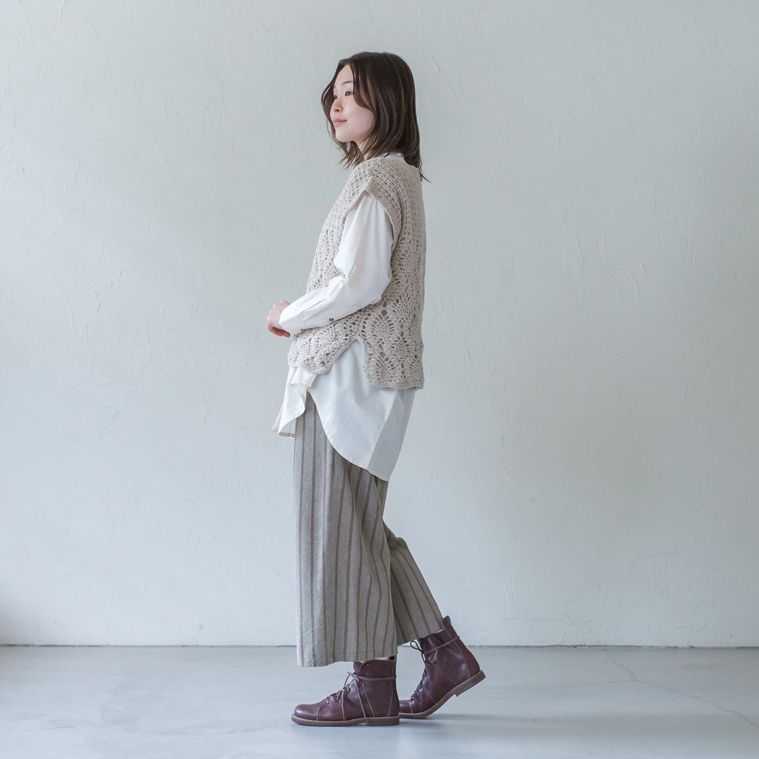 MH ストライプシサムノガウチョパンツ - 【シサム工房 公式 MH ストライプシサムノガウチョパンツ - 【シサム工房 公式