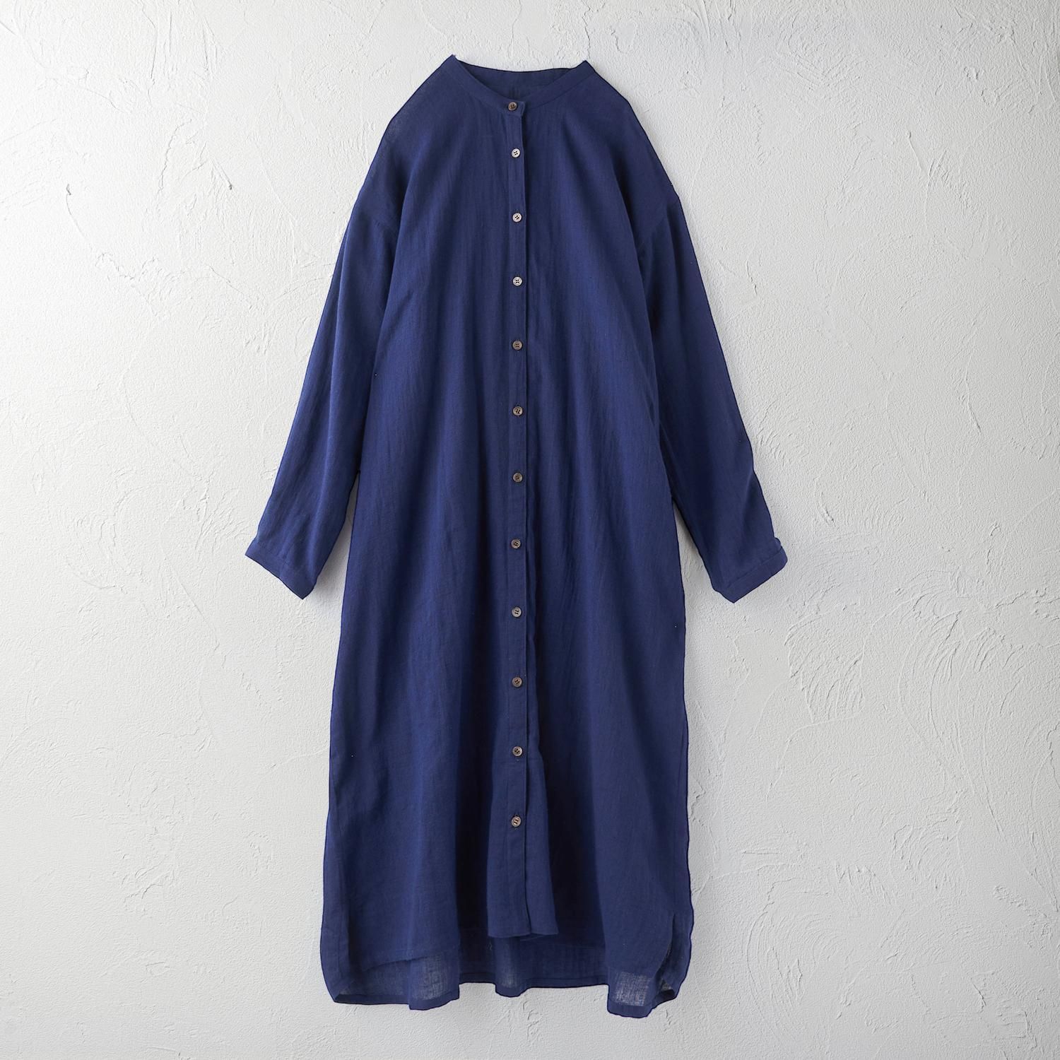 PTM スタンドカラーシャツワンピース - 【シサム工房 公式 PTM スタンドカラーシャツワンピース - 【シサム工房 公式