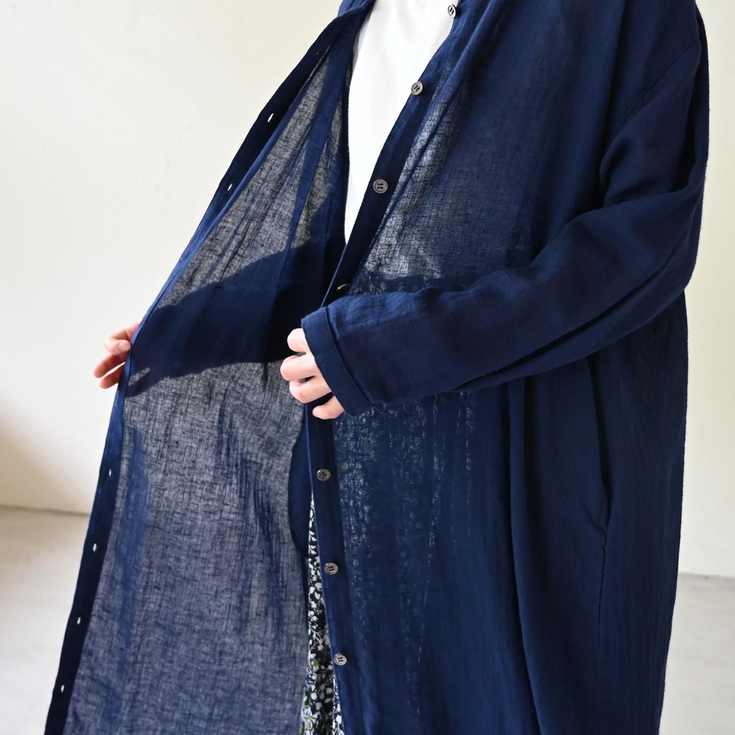 PTM スタンドカラーシャツワンピース - 【シサム工房 公式 PTM スタンドカラーシャツワンピース - 【シサム工房 公式