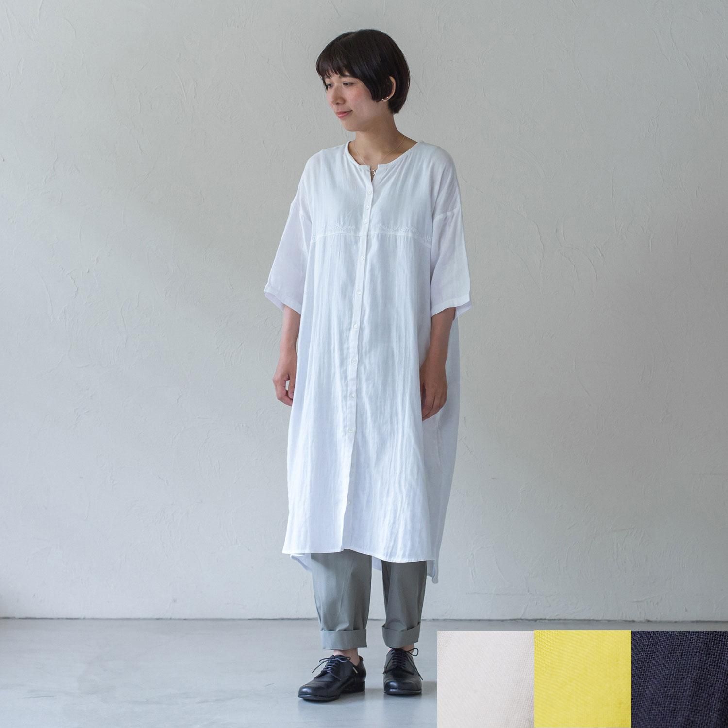 KL ミモザシシュウマエアキワンピース - 【シサム工房 公式 KL ミモザシシュウマエアキワンピース - 【シサム工房 公式