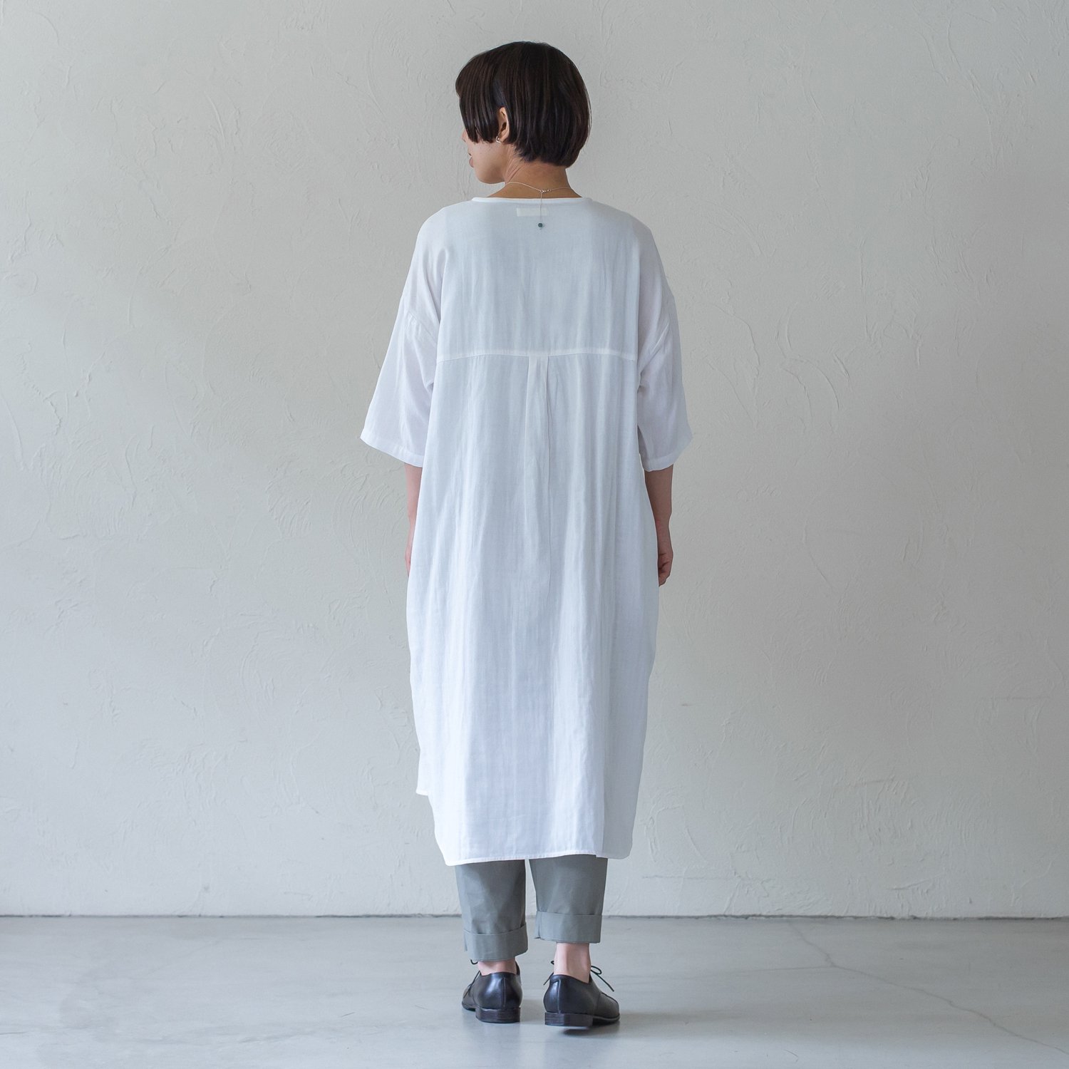 KL ミモザシシュウマエアキワンピース - 【シサム工房 公式OnlineStore】FAIR TRADE LIFE STORE by sisam  FAIR TRADE