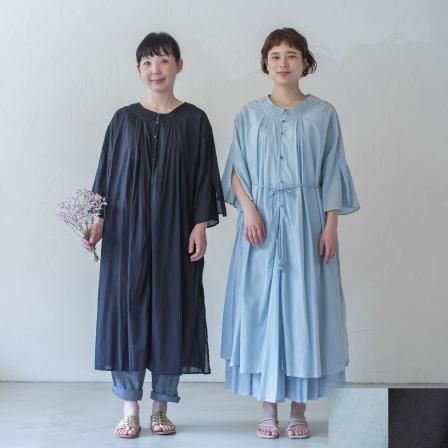 ダブルガーゼ手刺繍ワンピース|フェアトレード - アジア雑貨店