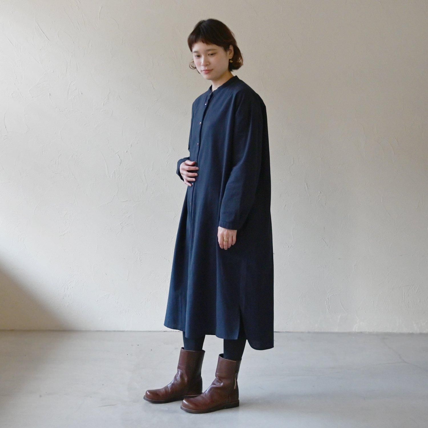MH シサムノスタンドカラーシャツワンピース - 【シサム工房 MH シサムノスタンドカラーシャツワンピース - 【シサム工房