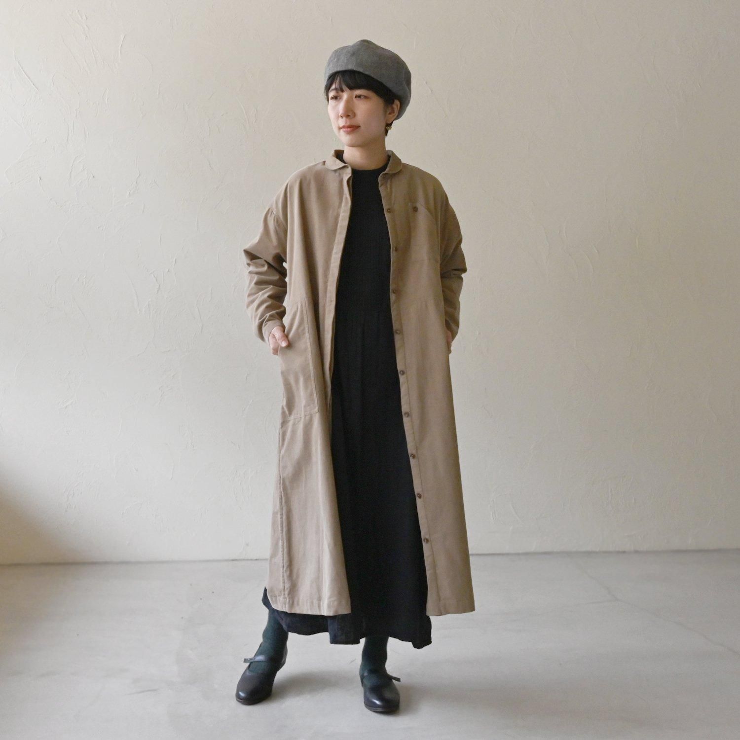 KL WGペッパーシシュウピンタックワンピース - 【シサム工房 KL WGペッパーシシュウピンタックワンピース - 【シサム工房
