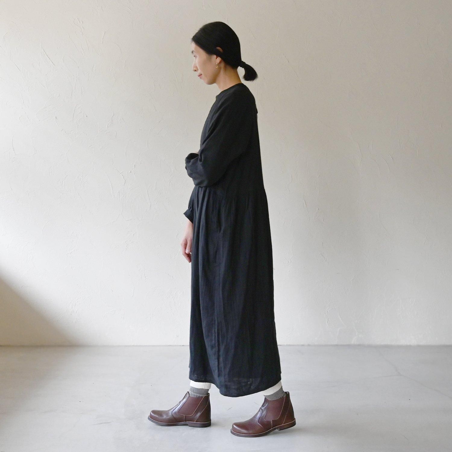 KL WGペッパーシシュウピンタックワンピース - 【シサム工房 KL WGペッパーシシュウピンタックワンピース - 【シサム工房