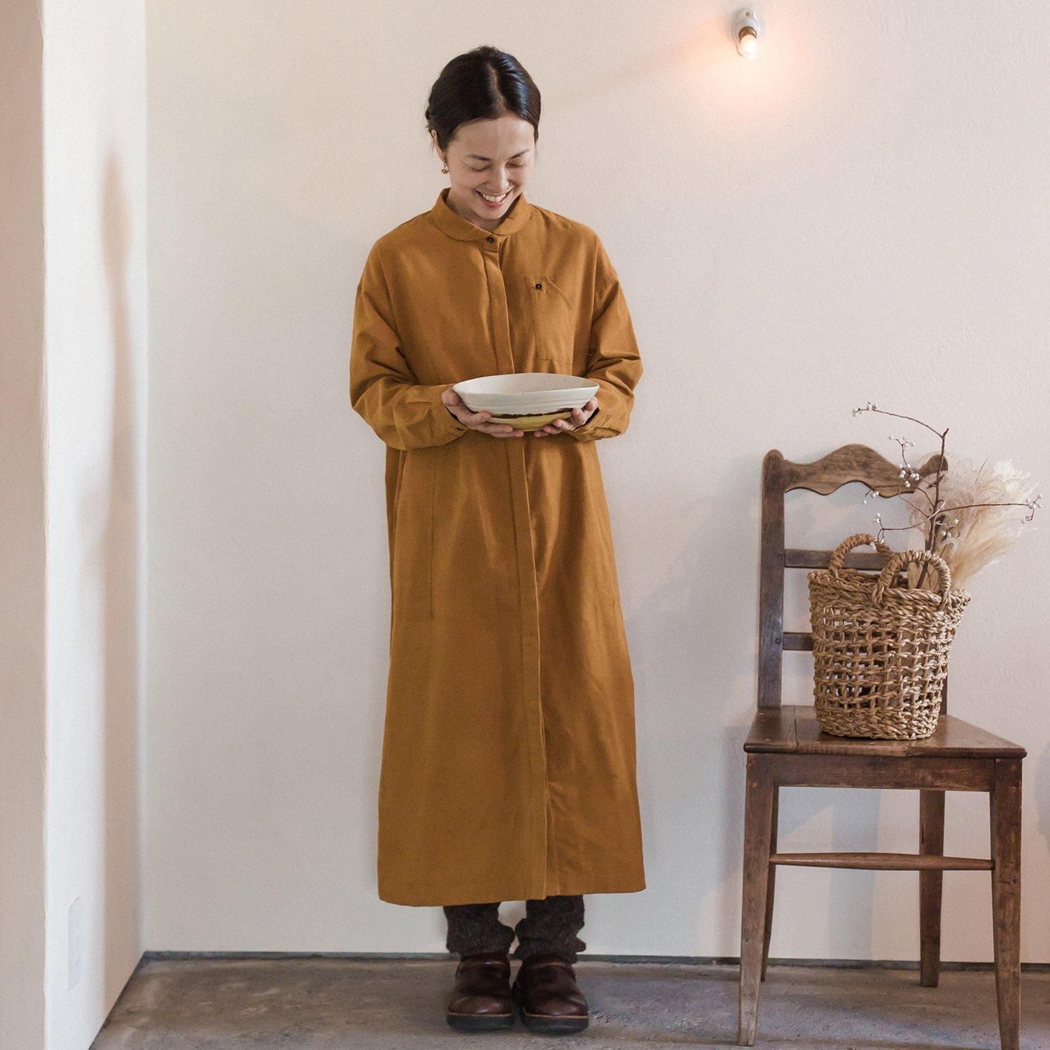 CH OCコーデュロイワークシャツワンピース - 【シサム工房 公式 CH OCコーデュロイワークシャツワンピース - 【シサム工房 公式