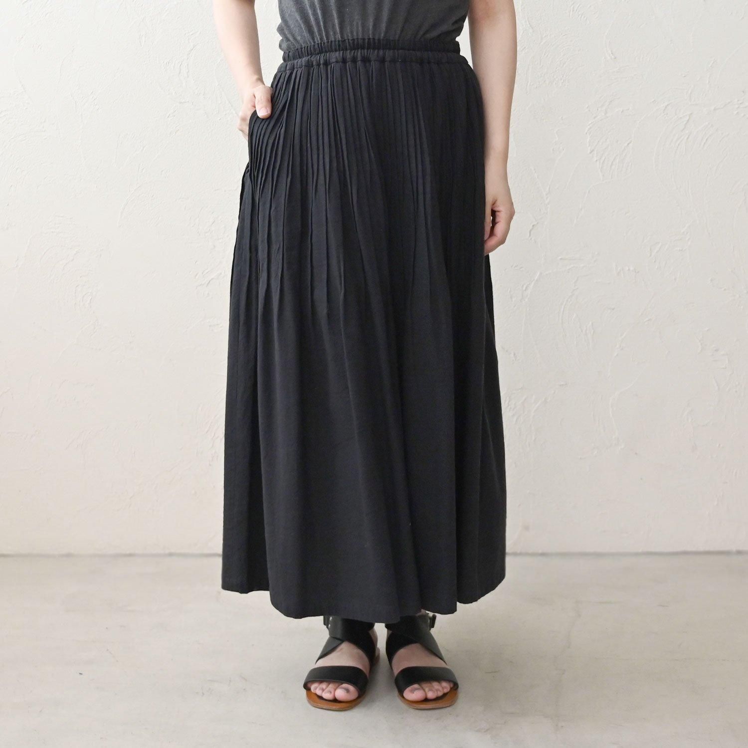 sisam工房　ピンタックロングスカート sisam｜手織STピンタックスカート - sisam FAIR TRADE(シサム
