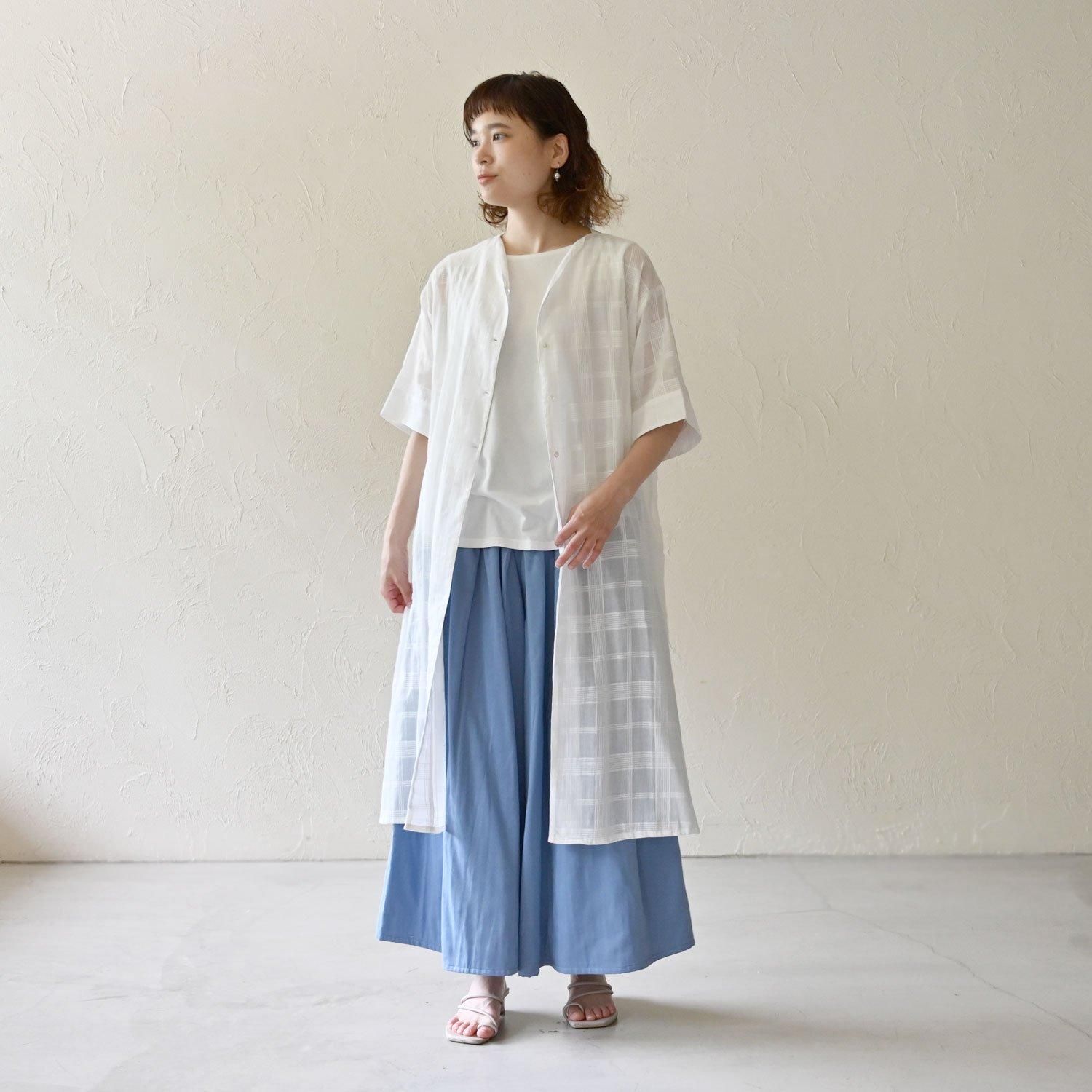 chatgrishanako　今季グレー　シアーコットンワンピース　美品 CH OCシアーチェックヒラリワンピース - 【シサム工房 公式