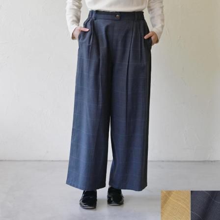 【手織】藍染ストレートワイドパンツ　シサム工房 PTM 手織藍染ストレートワイドパンツ - 【シサム工房 公式