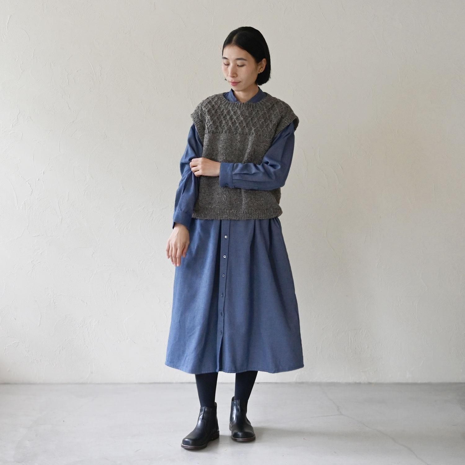 OCフランネルスタンドカラーワンピース - 【シサム工房 公式