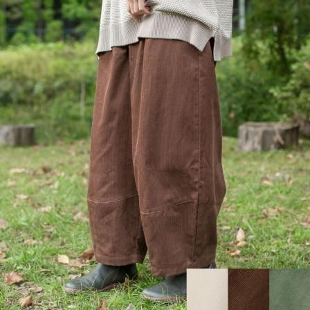 シサム工房　テンセルのズボン　優しいコクーンパンツ　ベージュピンク CH OCツイルスッキリパンツ - 【シサム工房 公式OnlineStore