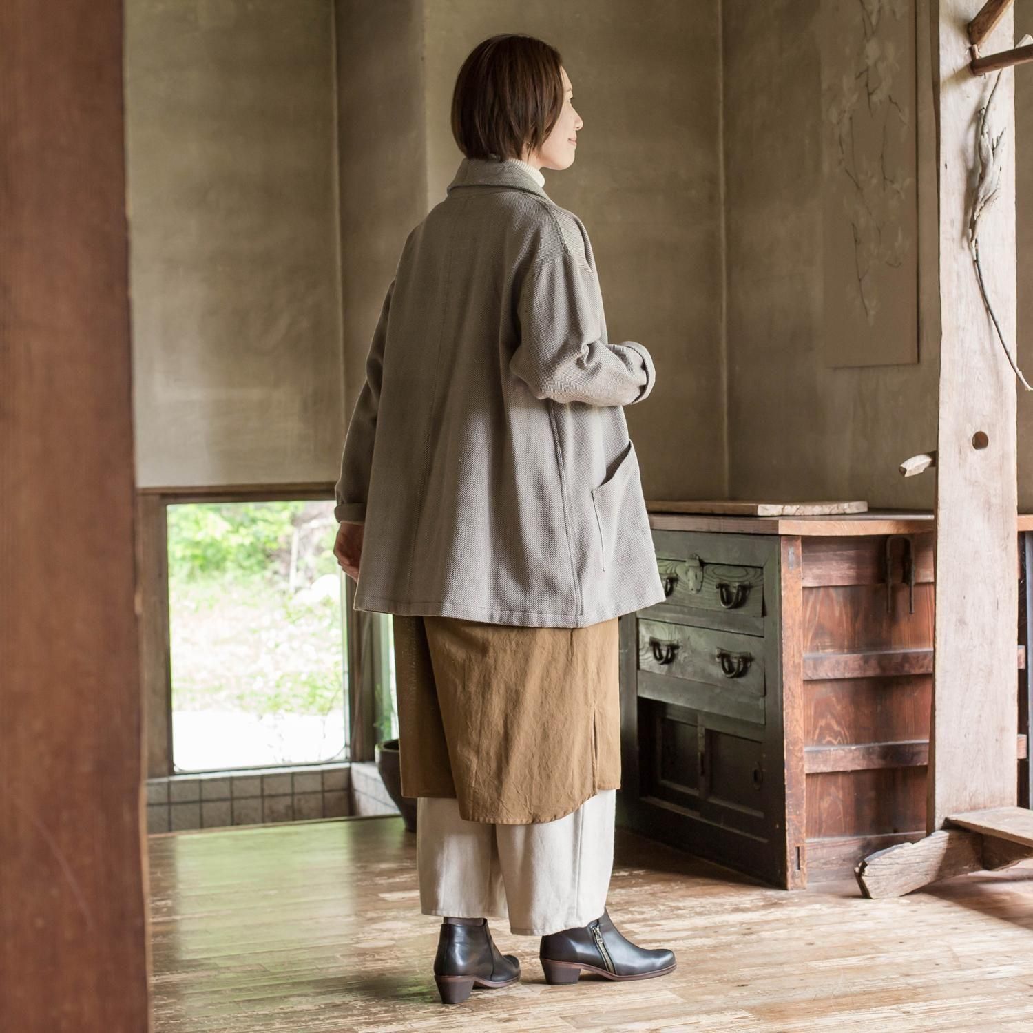 6.4万円からお値下げ◎独製 サガミンク ストライプ ショールカラーロングコート sakishimatokyo コート アウター ショールカラーコート