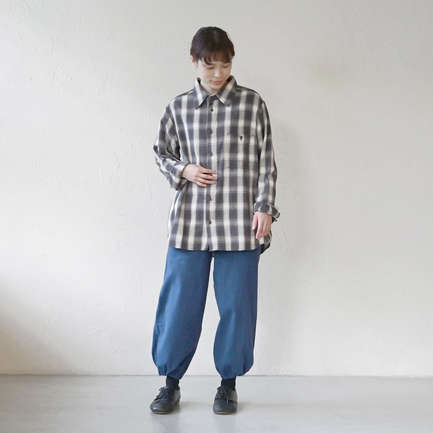 【手織】藍染ストレートワイドパンツ　シサム工房 PTM 手織藍染ストレートワイドパンツ - 【シサム工房 公式