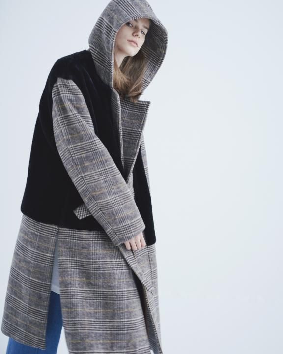 CULLNI チェックフードコート - m-market