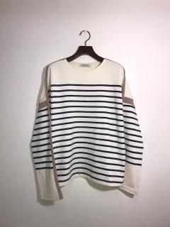 BLANC basque 配色パイピングボーダートップス