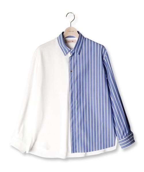 大人気アイテム CULLNI 21SS m-market - ブロッキングストライプシャツ トップス