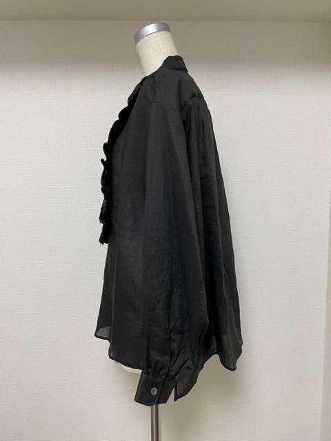 ＊美品＊T.yamai paris リネン ジャガード フリルブラウス 美品＊T.yamai paris リネン ジャガード フリルブラウス - メルカリ